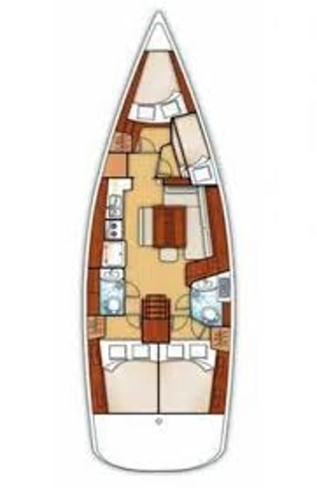 Charter Rental Sailboat Wind Trail in Turkey Layout | Yacht4Less