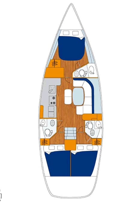 Charter Rental Sailboat L'Alliance in France Layout | Yacht4Less
