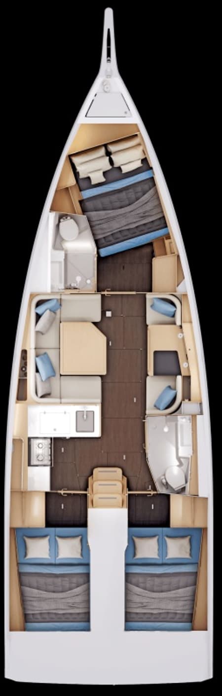 Charter Rental Sailboat Starlet in Greece Layout | Yacht4Less