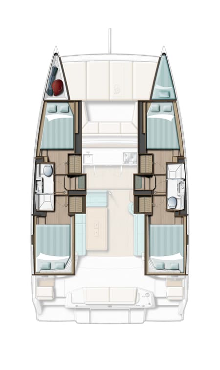 Charter Rental Catamaran Asclepios in France Layout | Yacht4Less