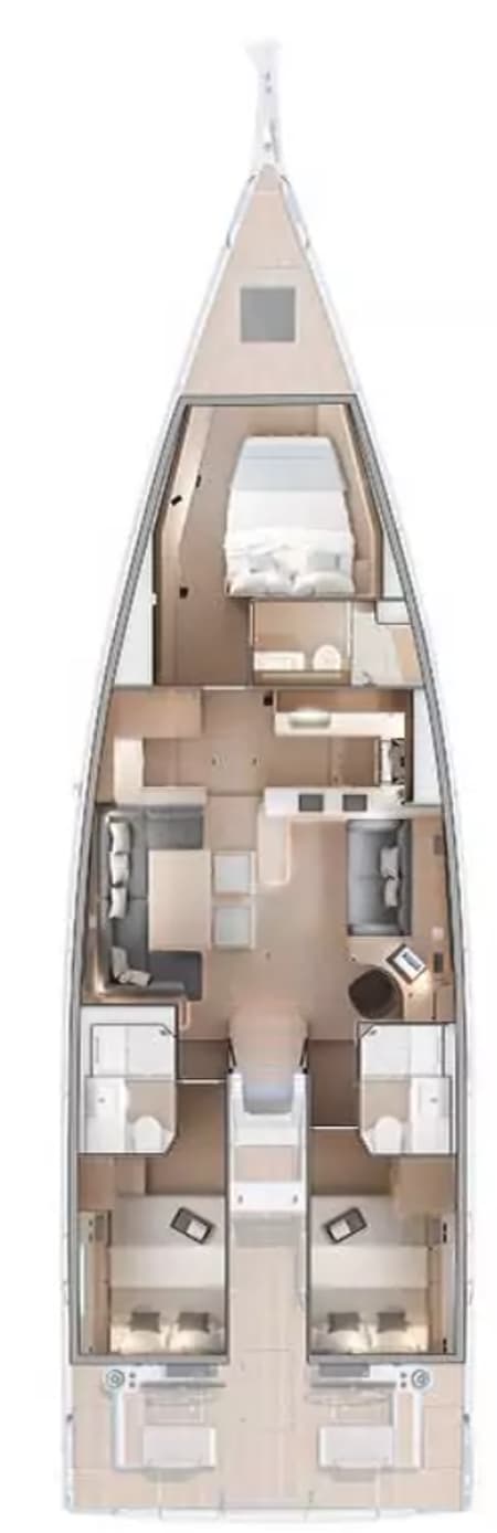Charter Rental Sailboat Reminescence in France Layout | Yacht4Less