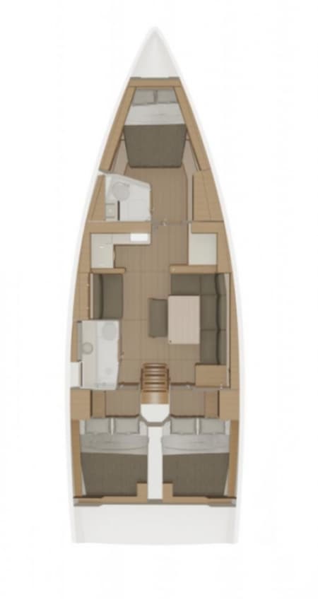 Charter Rental Sailboat Chipon in France Layout | Yacht4Less