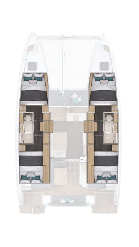 Charter Rental Catamaran Moana in Croatia Layout | Yacht4Less