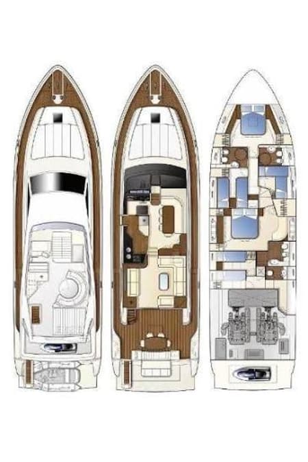 Charter Rental Motorboat M/Y Dominique in Croatia Layout | Yacht4Less