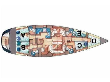 Charter Rental Sailboat Felicita in Greece Layout | Yacht4Less