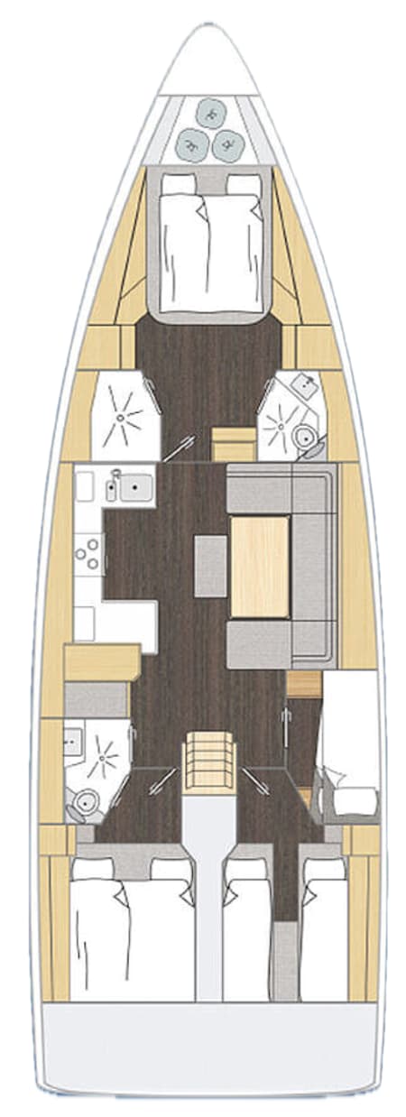 Charter Rental Sailboat Azzurra in Croatia Layout | Yacht4Less