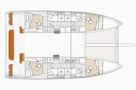 Charter Rental Catamaran Nicolas in Greece Layout | Yacht4Less