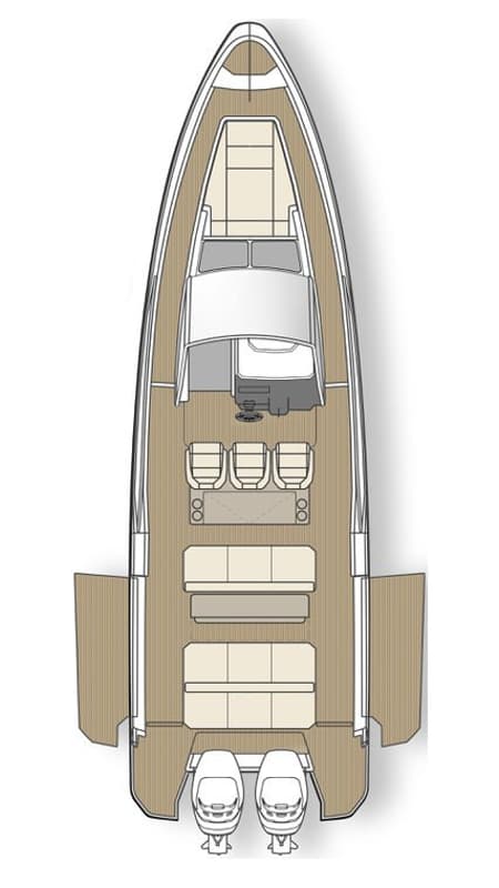 Charter Rental Motorboat Bura in Croatia Layout | Yacht4Less