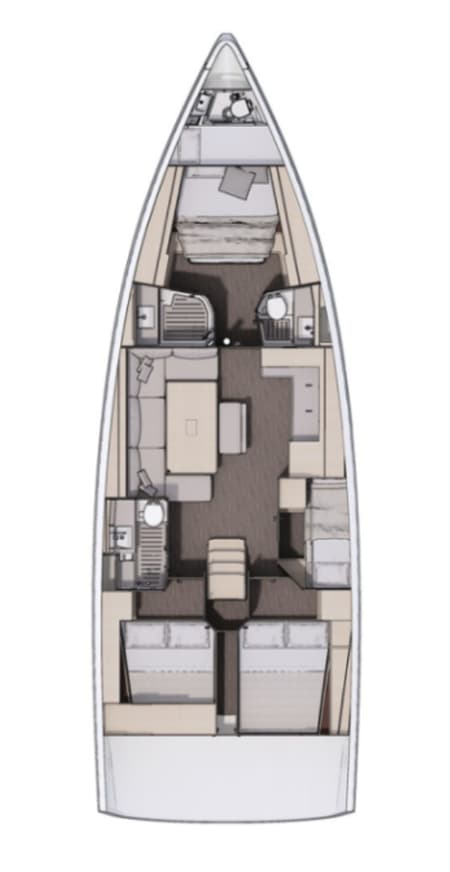Charter Rental Sailboat Chuck in Italy Layout | Yacht4Less