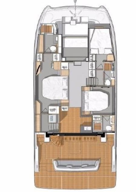 Charter Rental Power Catamaran Emy 6 in Greece Layout | Yacht4Less