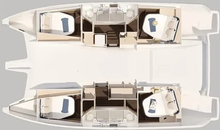 Charter Rental Catamaran FP New in Fleet in Croatia Layout | Yacht4Less