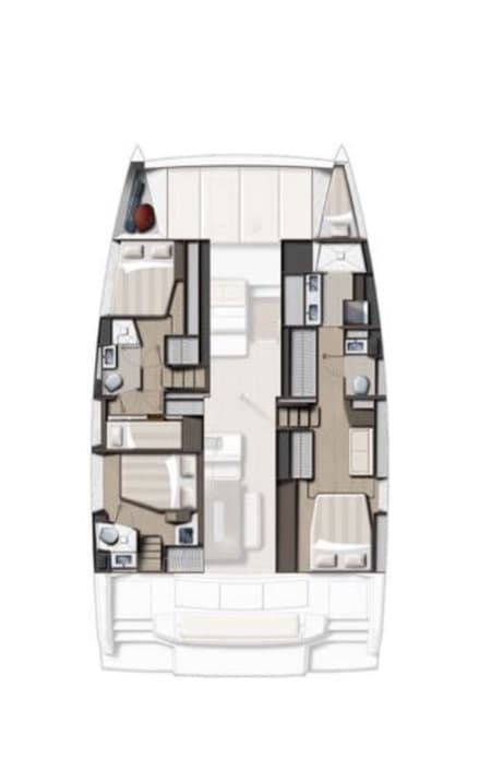 Charter Rental Catamaran Rosa Regale in Bahamas Layout | Yacht4Less