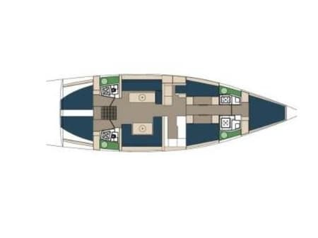 Charter Rental Sailboat Sauvignon Blanc in Croatia Layout | Yacht4Less