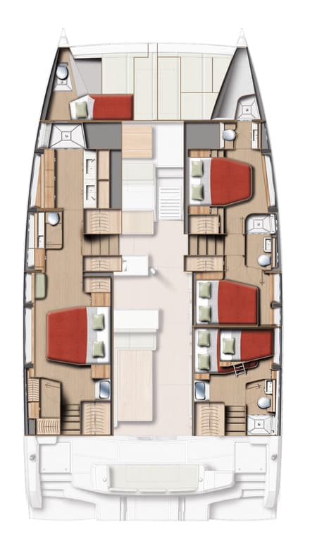 Charter Rental Catamaran SeaYou in France Layout | Yacht4Less