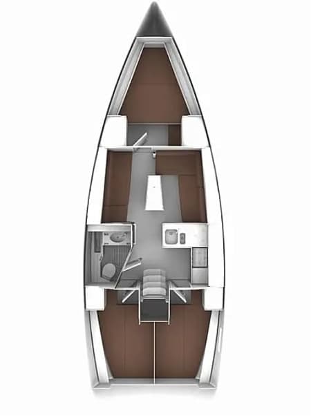 Charter Rental Sailboat Flinx in Croatia Layout | Yacht4Less