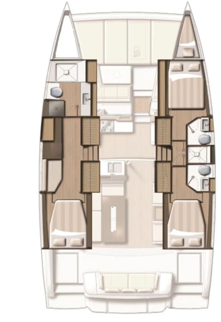 Charter Rental Catamaran MOONGLADE  in BVI Layout | Yacht4Less