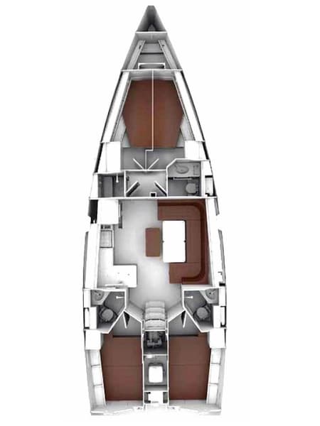 Charter Rental Sailboat Marlin in Turkey Layout | Yacht4Less