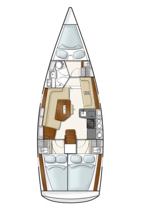 Charter Rental Sailboat Carpe Diem in Greece Layout | Yacht4Less