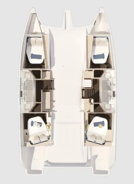 Charter Rental Catamaran Selah Vie in USVI Layout | Yacht4Less