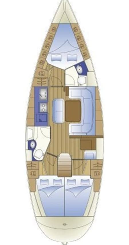 Charter Rental Sailboat Jaleo in Spain Layout | Yacht4Less