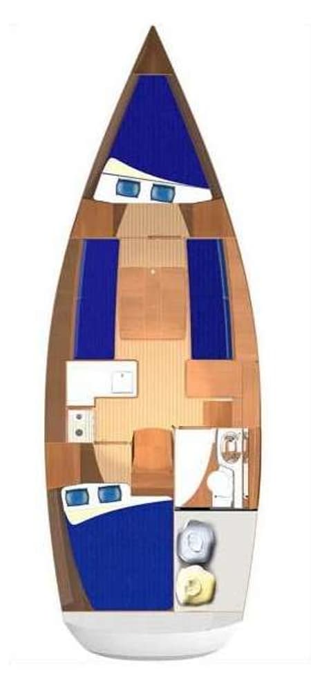 Charter Rental Sailboat Talisman in France Layout | Yacht4Less