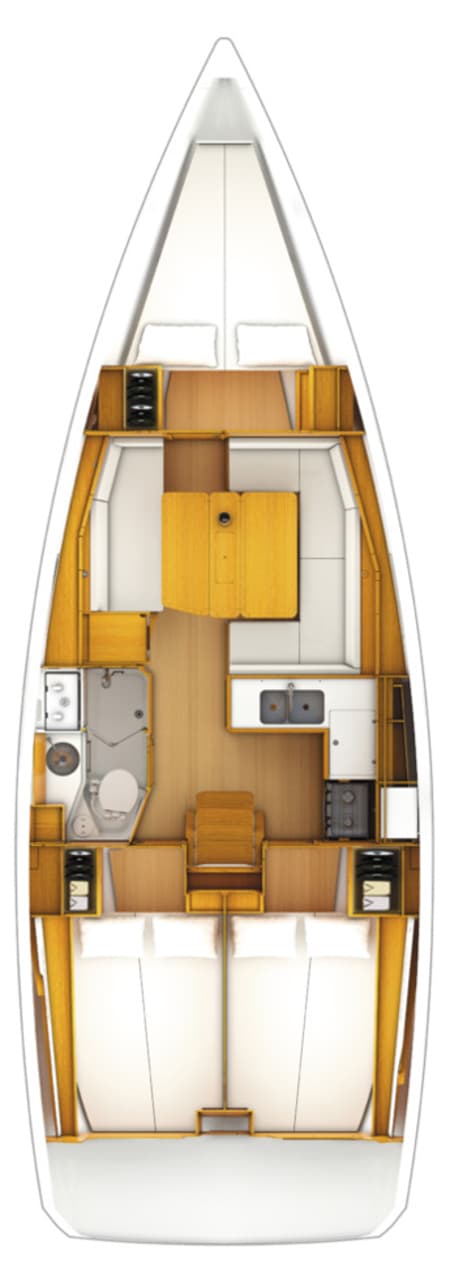Charter Rental Sailboat Nanouk in France Layout | Yacht4Less
