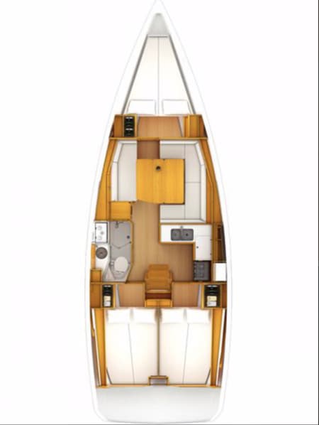 Charter Rental Sailboat Iz’lo in France Layout | Yacht4Less