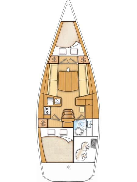 Charter Rental Sailboat Thetis in Croatia Layout | Yacht4Less