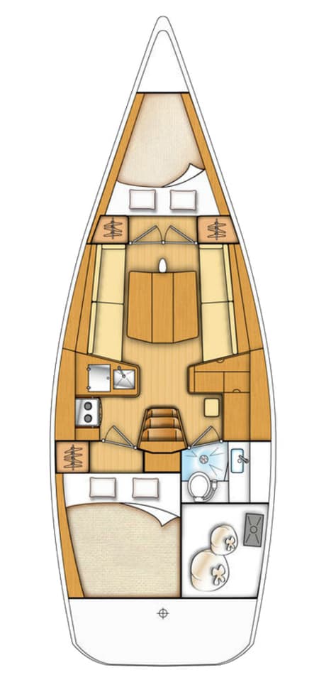 Charter Rental Sailboat Nike in Croatia Layout | Yacht4Less