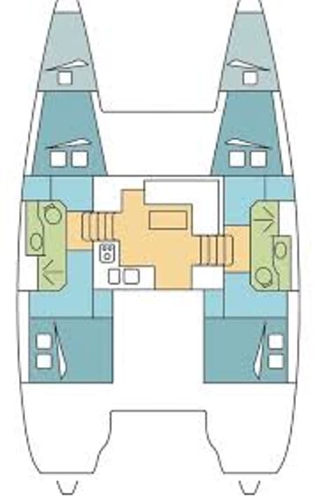Charter Rental Catamaran Nirvana in Croatia Layout | Yacht4Less