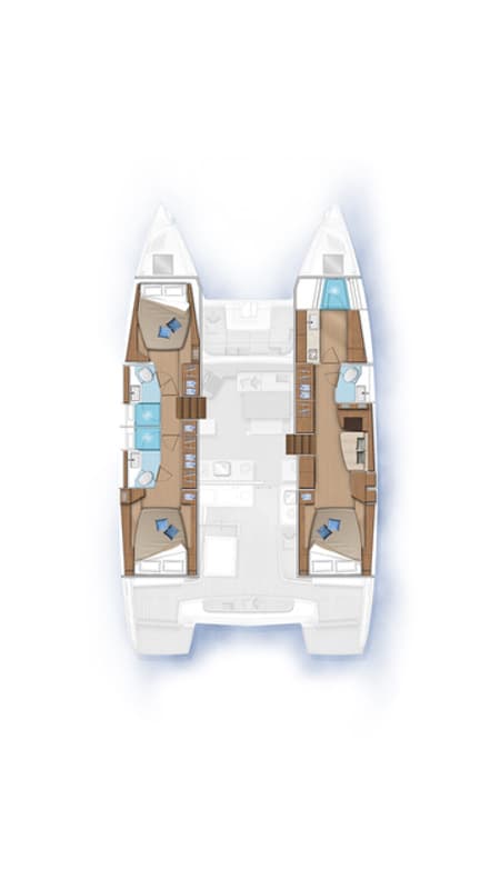 Charter Rental Catamaran Jemale in France Layout | Yacht4Less