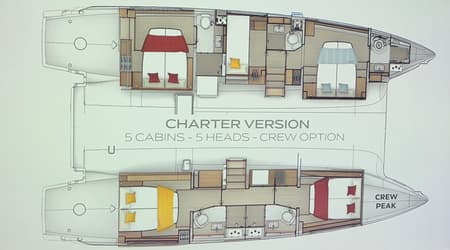 Charter Rental Catamaran Princess Amona in Croatia Layout | Yacht4Less
