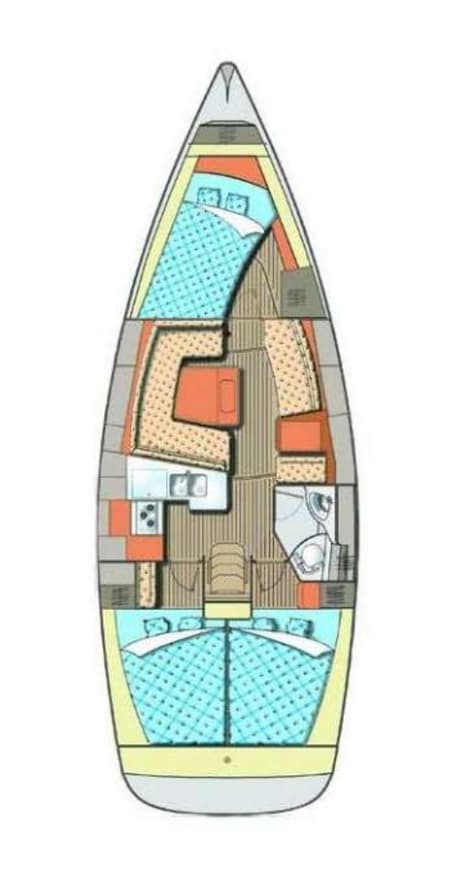 Charter Rental Sailboat Shamal in Croatia Layout | Yacht4Less