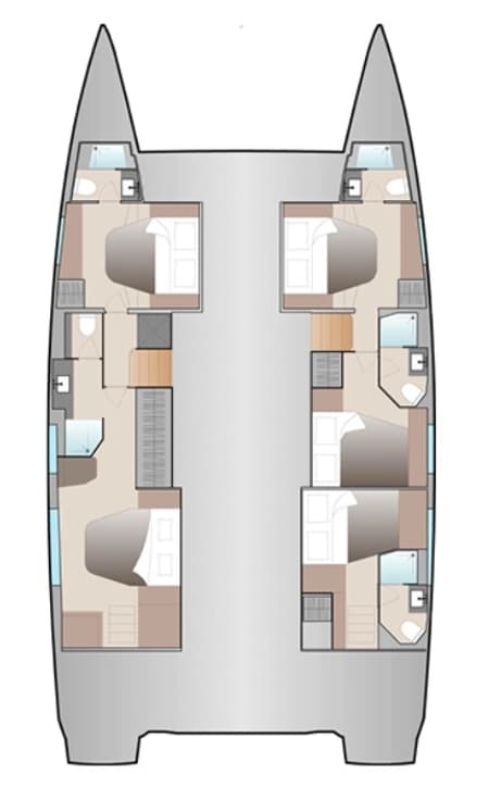 Charter Rental Catamaran Peace Out in BVI Layout | Yacht4Less