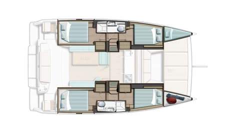 Charter Rental Catamaran Chill Me in Croatia Layout | Yacht4Less