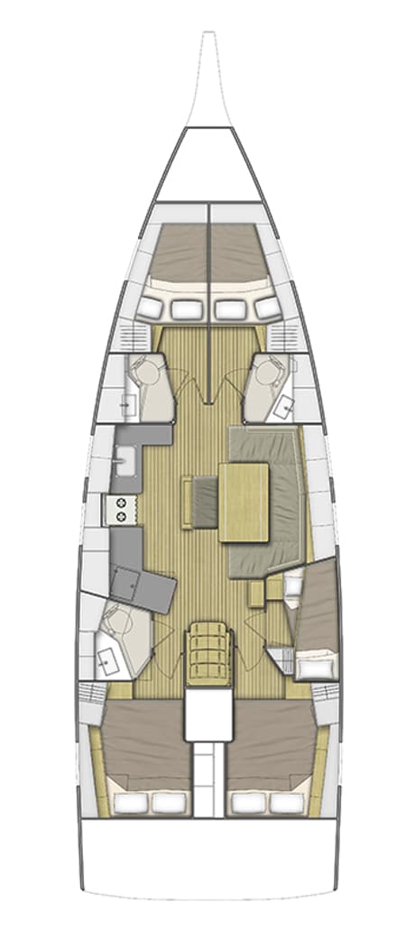 Charter Rental Sailboat Bieckert in Spain Layout | Yacht4Less