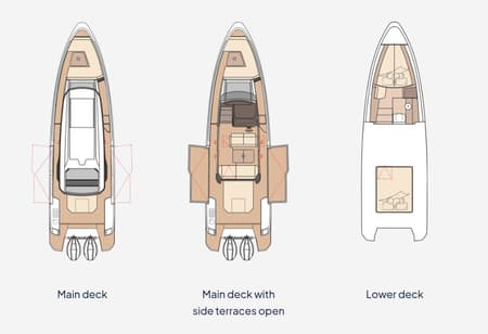 Charter Rental Motorboat Aegea1 in Croatia Layout | Yacht4Less