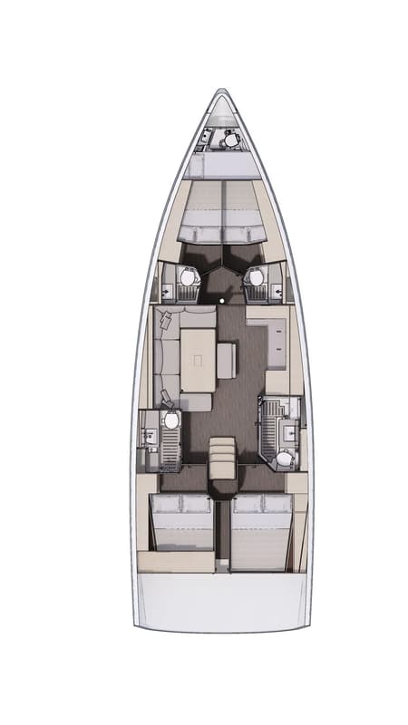 Charter Rental Sailboat Grazia in Italy Layout | Yacht4Less