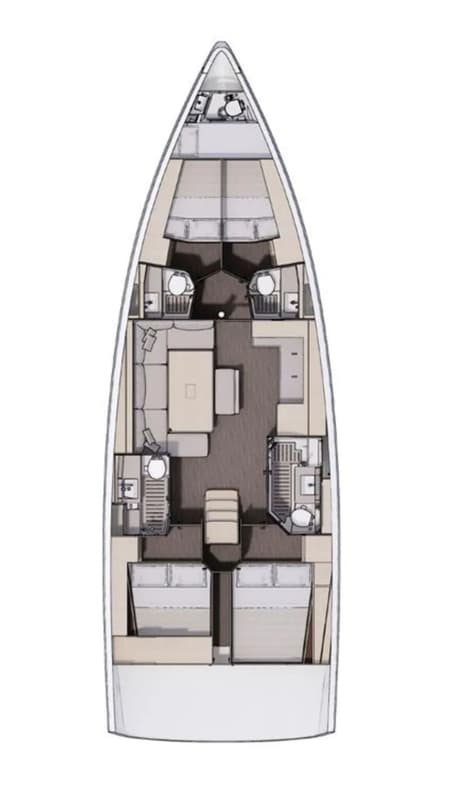 Charter Rental Sailboat Grazia in Italy Layout | Yacht4Less