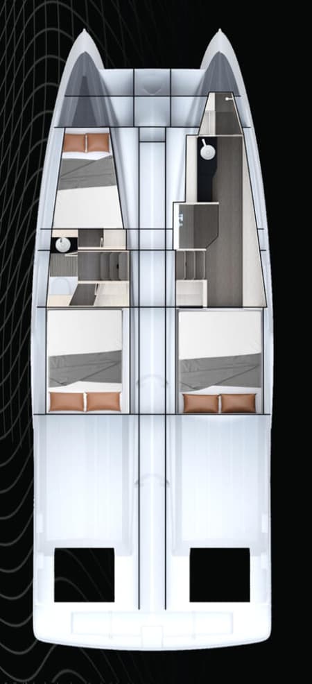 Charter Rental Motorboat Gemini in Italy Layout | Yacht4Less