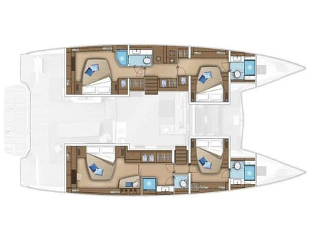 Charter Rental Catamaran Nomad in Croatia Layout | Yacht4Less