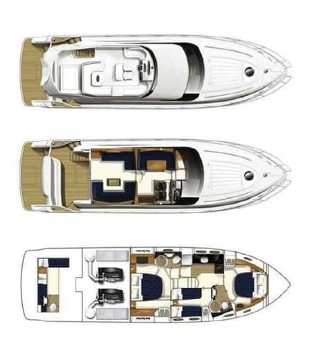 Charter Rental Motorboat Anna Wo in Croatia Layout | Yacht4Less