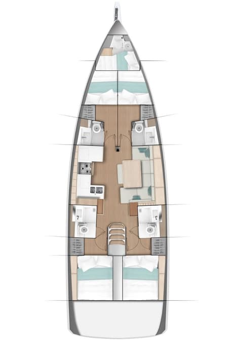 Charter Rental Sailboat Suami in Italy Layout | Yacht4Less