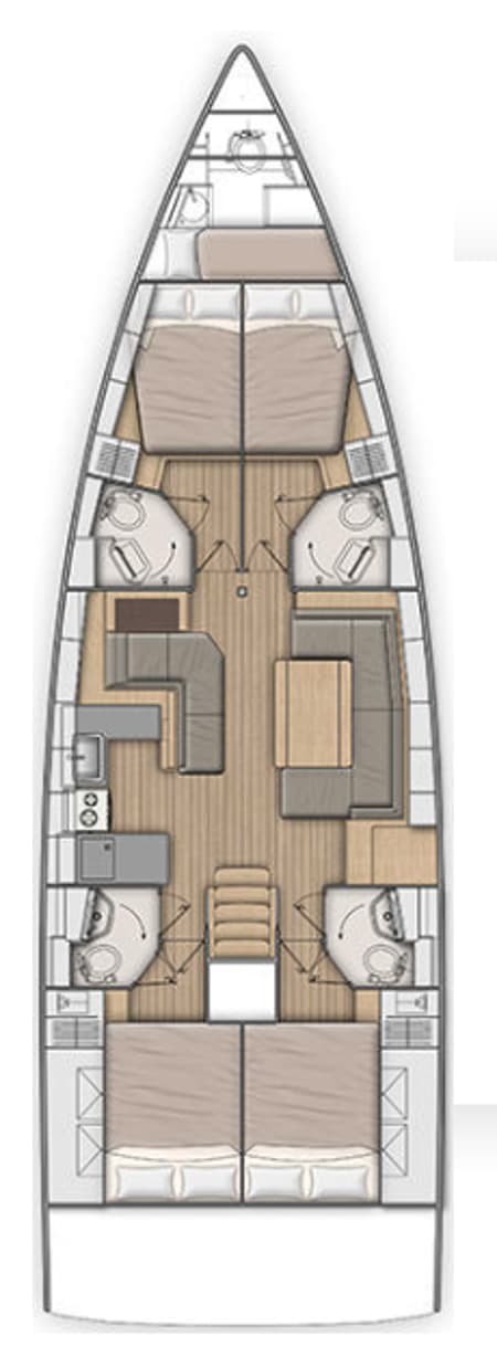 Charter Rental Sailboat Myrdia in Greece Layout | Yacht4Less