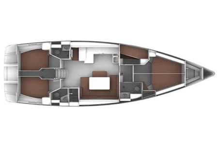 Charter Rental Sailboat Alice in Greece Layout | Yacht4Less