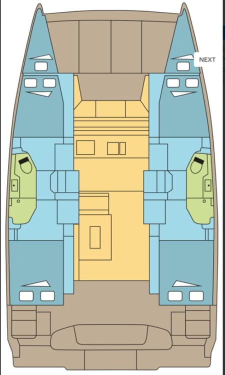 Charter Rental Catamaran MANOS in Italy Layout | Yacht4Less
