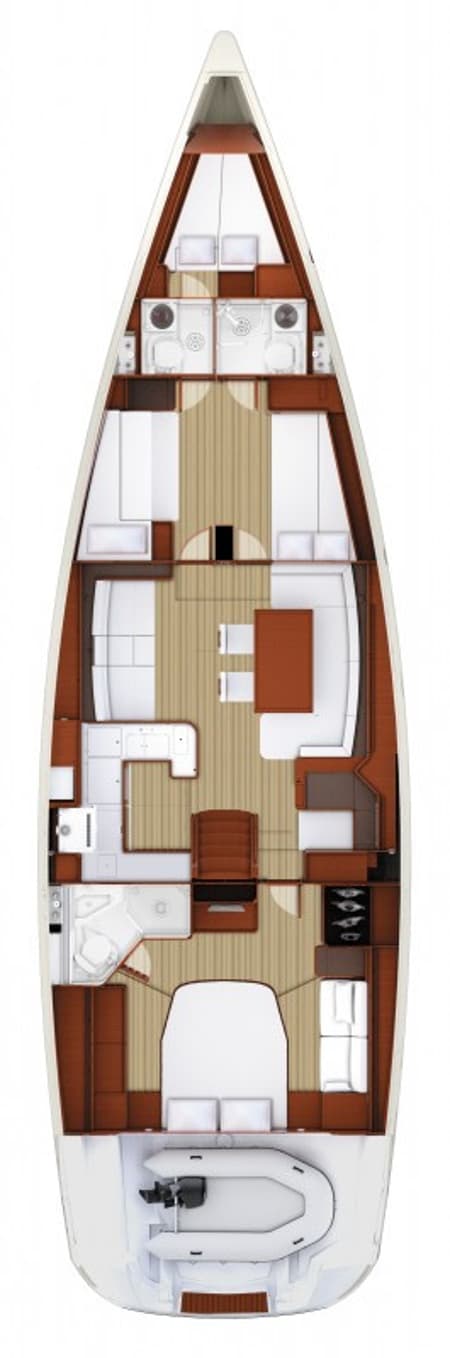 Charter Rental Sailboat Champagne in Croatia Layout | Yacht4Less