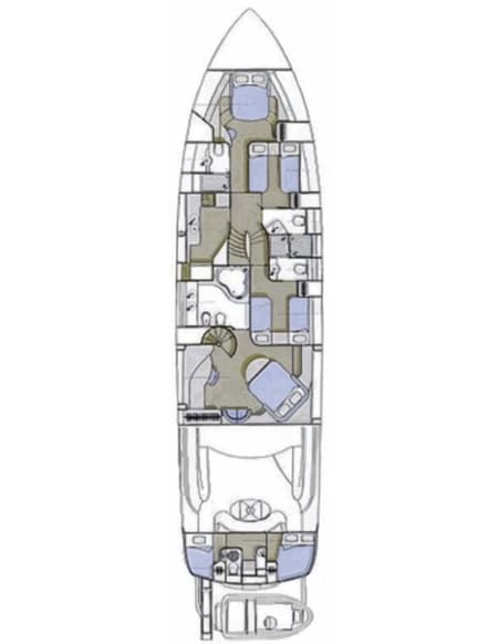Charter Rental Luxury Yacht Skywater in Croatia Layout | Yacht4Less