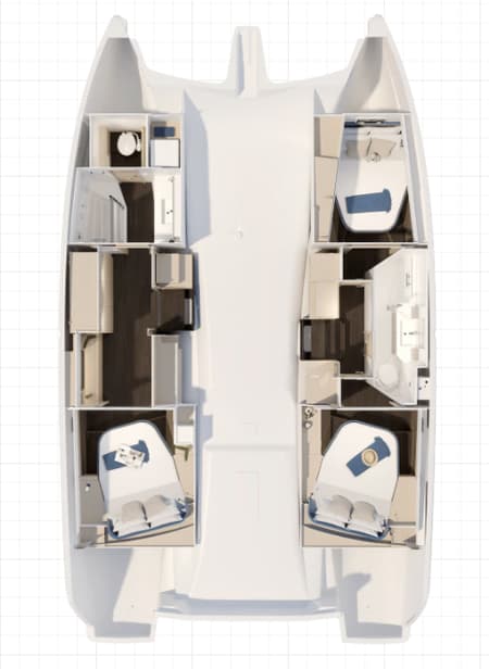 Charter Rental Catamaran Moonlight in USVI Layout | Yacht4Less