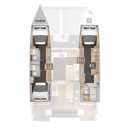 Charter Rental Catamaran Temporal Drift in BVI Layout | Yacht4Less